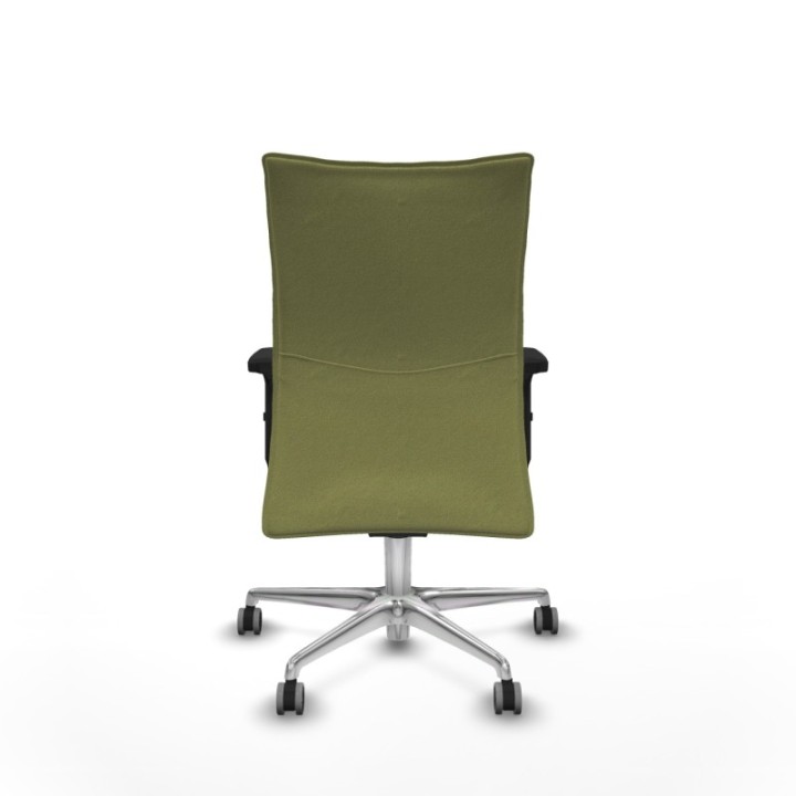 Albacete confidente sincro bali verde oliva brazos 2D base aluminio ruedas 65mm engomadas