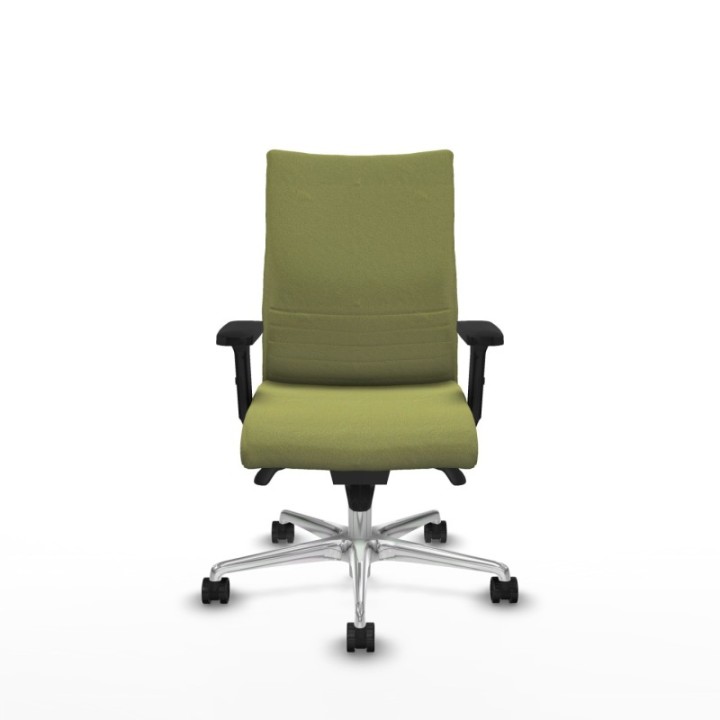 Albacete confidente sincro bali verde oliva brazos 2D base aluminio ruedas 65 mm nailon