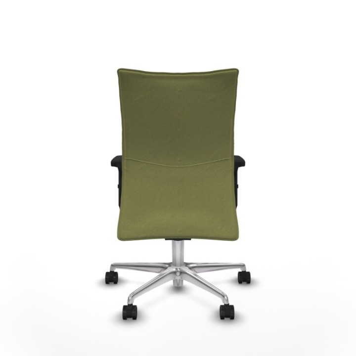 Albacete confidente sincro bali verde oliva brazos 2D base aluminio ruedas 65 mm nailon