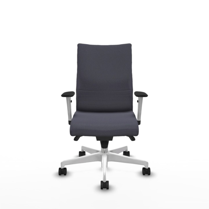 Albacete confidente sincro bali gris oscuro brazos 1D blancos base blanca ruedas 65 mm nailon