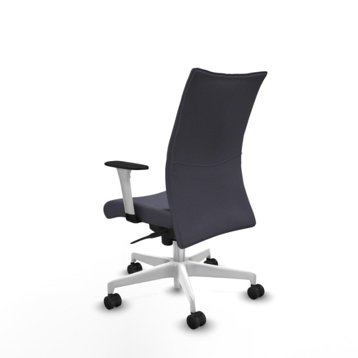 Albacete confidente sincro bali gris oscuro brazos 1D blancos base blanca ruedas 65 mm nailon