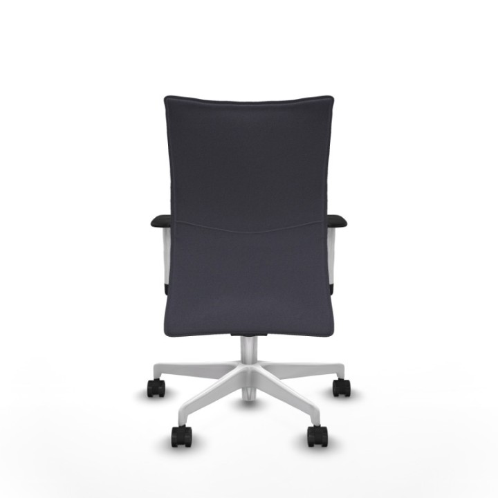 Albacete confidente sincro bali gris oscuro brazos 1D blancos base blanca ruedas 65 mm nailon