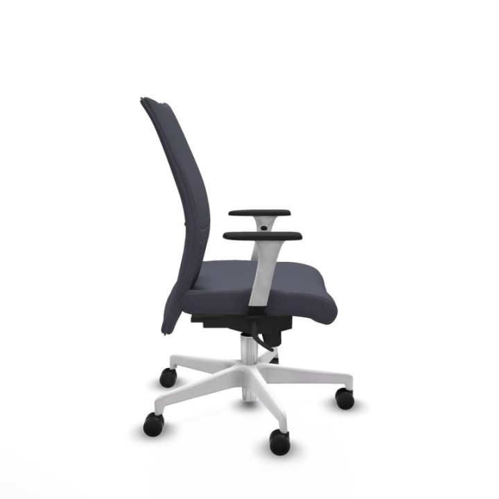 Albacete confidente sincro bali gris oscuro brazos 1D blancos base blanca ruedas 65 mm nailon