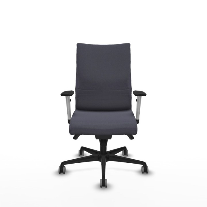 Albacete confidente sincro bali gris oscuro brazos 1D blancos base nailon ruedas 65mm engomadas