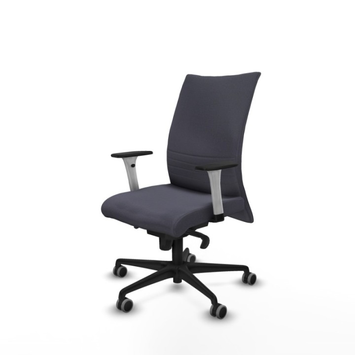 Albacete confidente sincro bali gris oscuro brazos 1D blancos base nailon ruedas 65mm engomadas