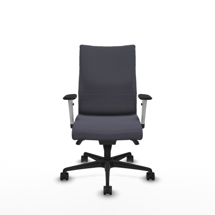 Albacete confidente sincro bali gris oscuro brazos 1D blancos base nailon ruedas 65 mm nailon