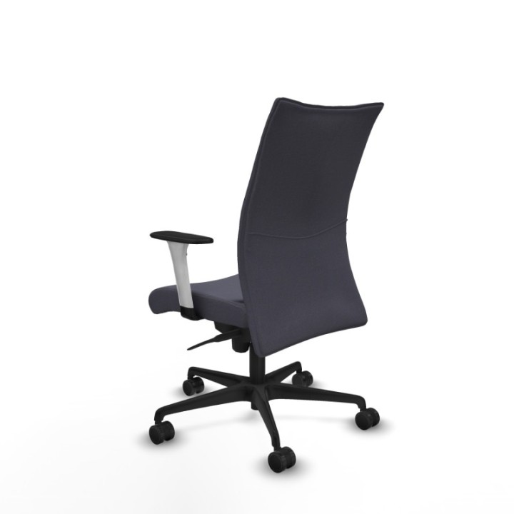 Albacete confidente sincro bali gris oscuro brazos 1D blancos base nailon ruedas 65 mm nailon