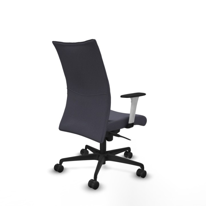 Albacete confidente sincro bali gris oscuro brazos 1D blancos base nailon ruedas 65 mm nailon