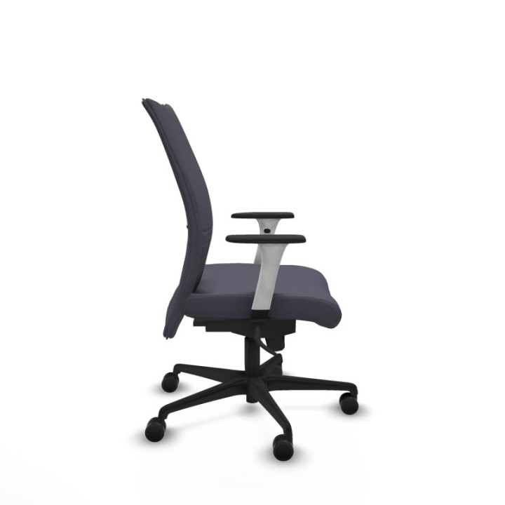 Albacete confidente sincro bali gris oscuro brazos 1D blancos base nailon ruedas 65 mm nailon