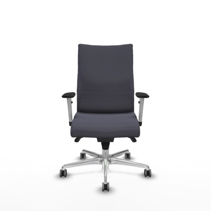 Albacete confidente sincro bali gris oscuro brazos 1D blancos base aluminio ruedas 65mm engomadas