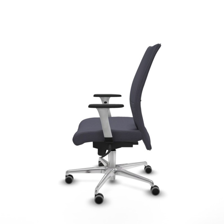 Albacete confidente sincro bali gris oscuro brazos 1D blancos base aluminio ruedas 65mm engomadas