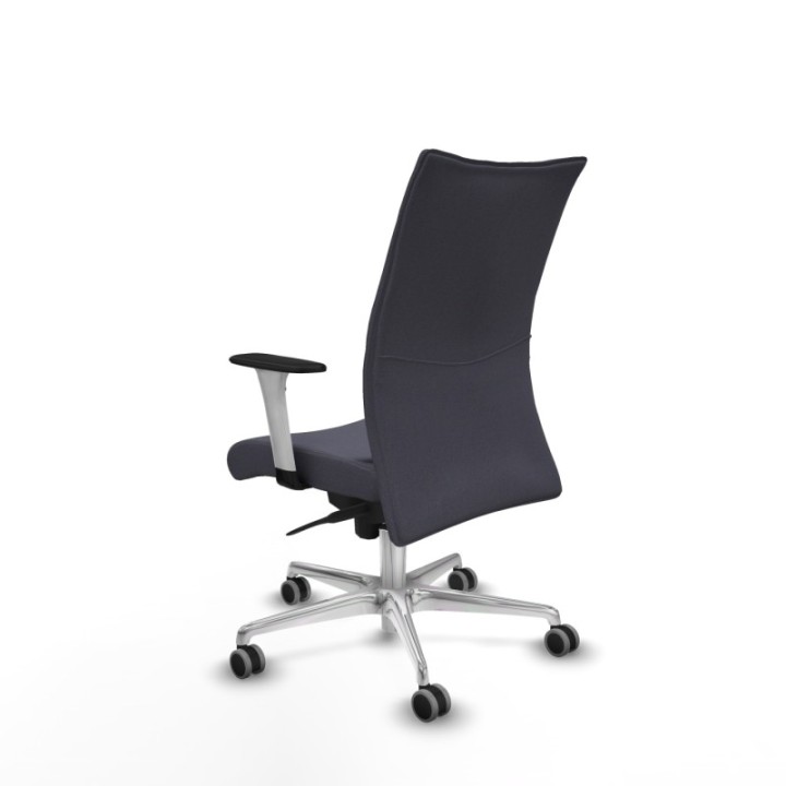 Albacete confidente sincro bali gris oscuro brazos 1D blancos base aluminio ruedas 65mm engomadas