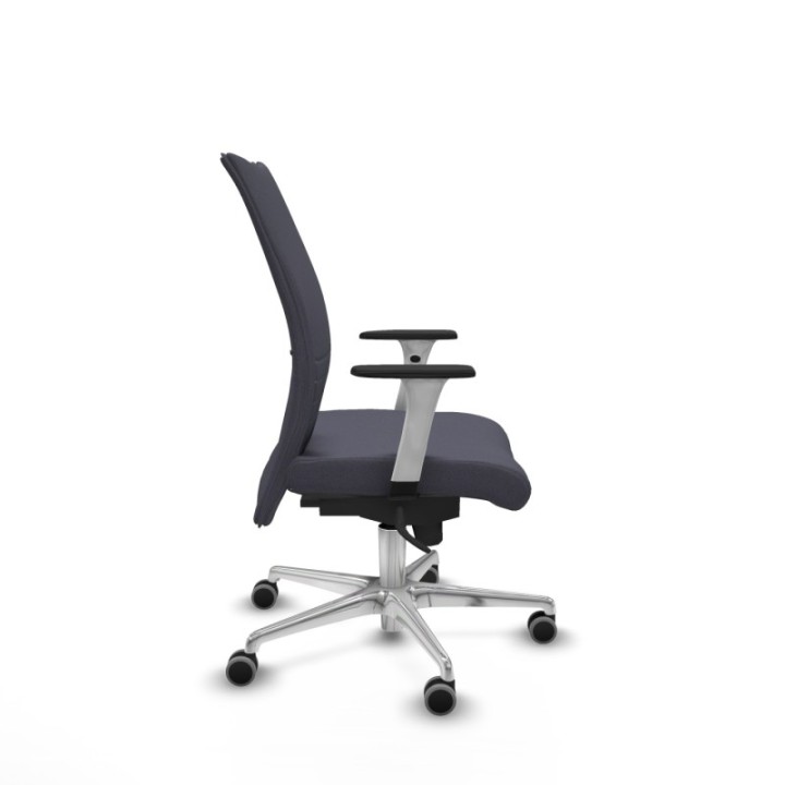 Albacete confidente sincro bali gris oscuro brazos 1D blancos base aluminio ruedas 65mm engomadas