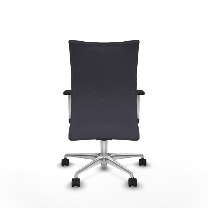 Albacete confidente sincro bali gris oscuro brazos 1D blancos base aluminio ruedas 65 mm nailon