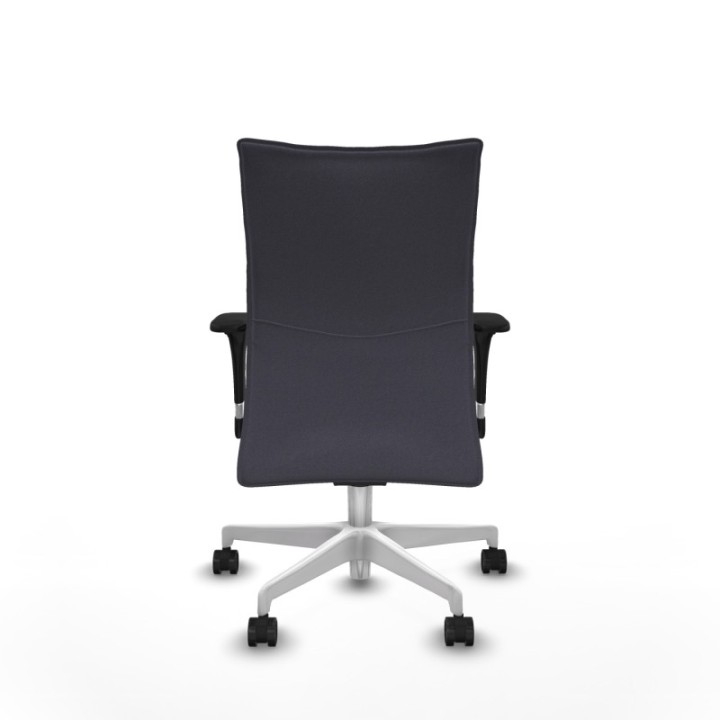 Albacete confidente sincro bali gris oscuro brazos 1D base blanca ruedas 65 mm nailon