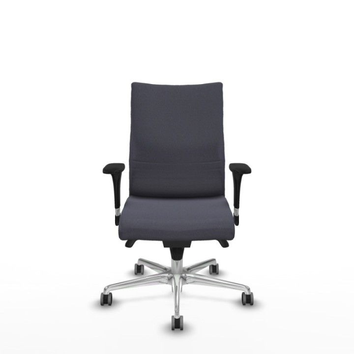 Albacete confidente sincro bali gris oscuro brazos 1D base aluminio ruedas 65mm engomadas