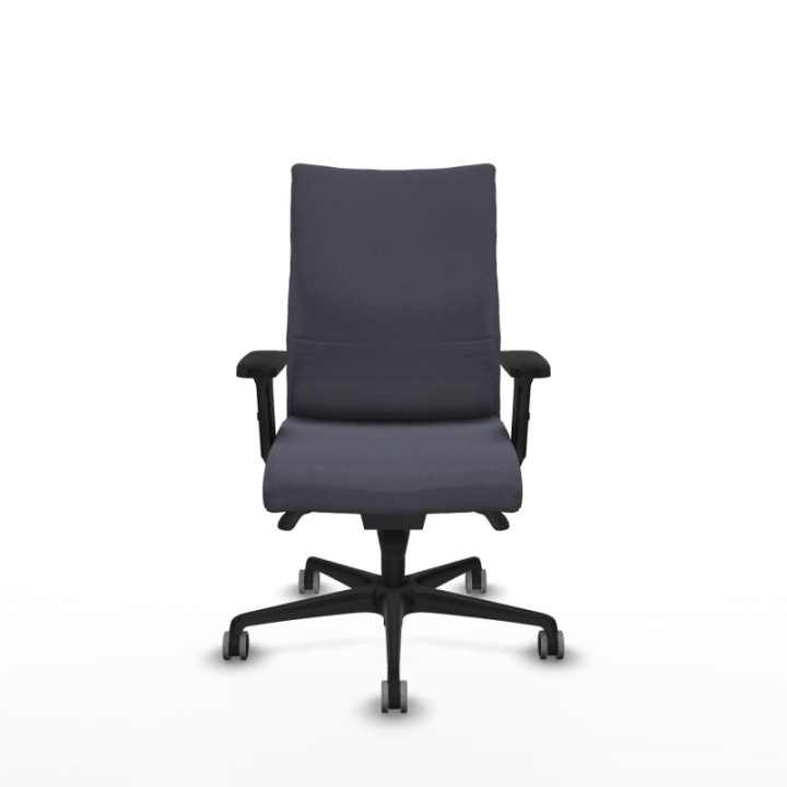 Albacete confidente sincro bali gris oscuro brazos 2D base nailon ruedas 65mm engomadas