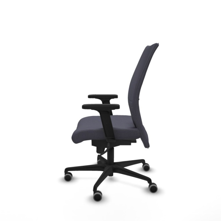 Albacete confidente sincro bali gris oscuro brazos 2D base nailon ruedas 65mm engomadas