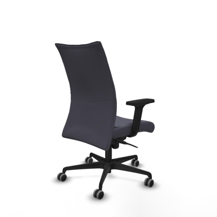 Albacete confidente sincro bali gris oscuro brazos 2D base nailon ruedas 65mm engomadas