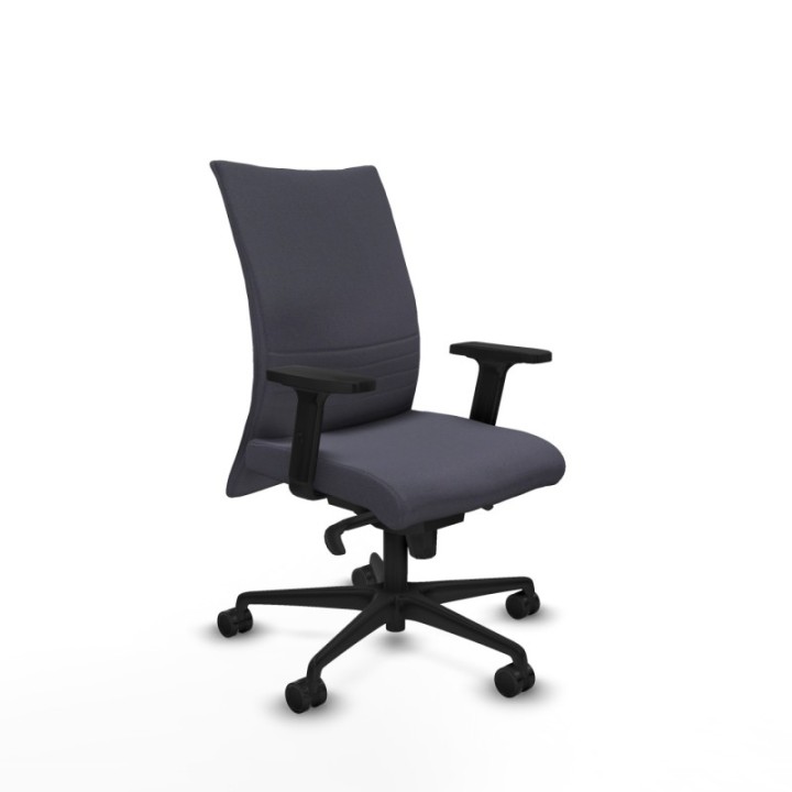 Albacete confidente sincro bali gris oscuro brazos 2D base nailon ruedas 65 mm nailon