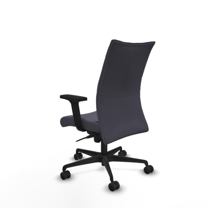 Albacete confidente sincro bali gris oscuro brazos 2D base nailon ruedas 65 mm nailon