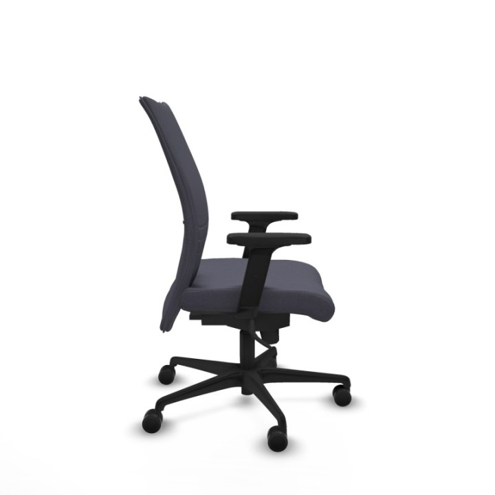 Albacete confidente sincro bali gris oscuro brazos 2D base nailon ruedas 65 mm nailon