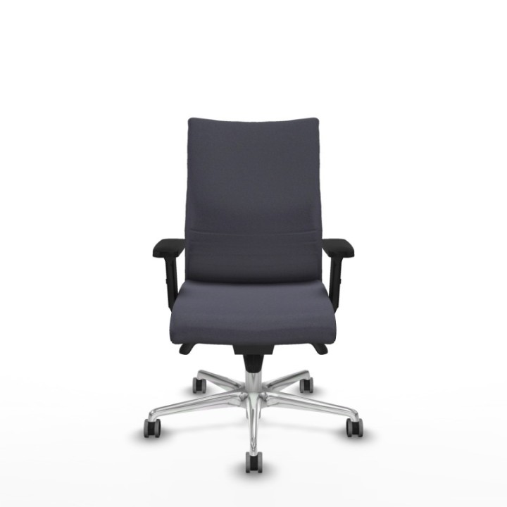 Albacete confidente sincro bali gris oscuro brazos 2D base aluminio ruedas 65mm engomadas