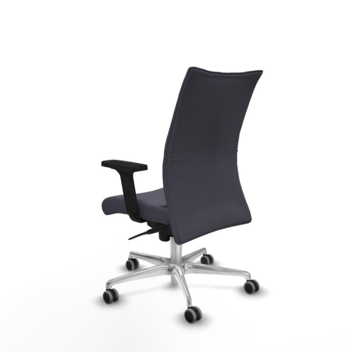 Albacete confidente sincro bali gris oscuro brazos 2D base aluminio ruedas 65mm engomadas