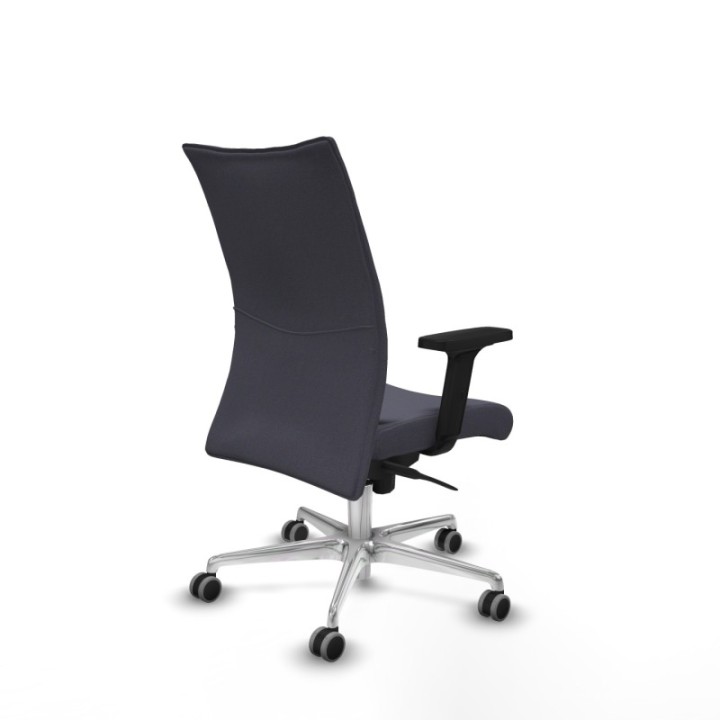 Albacete confidente sincro bali gris oscuro brazos 2D base aluminio ruedas 65mm engomadas