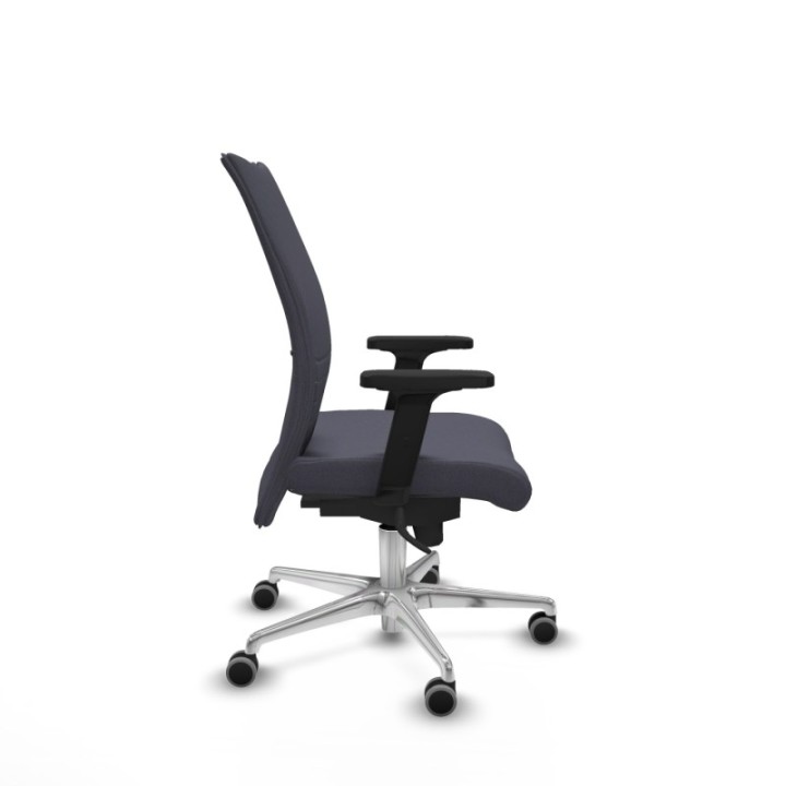 Albacete confidente sincro bali gris oscuro brazos 2D base aluminio ruedas 65mm engomadas