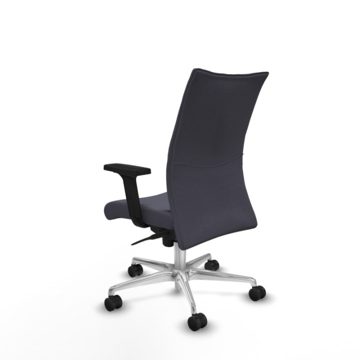 Albacete confidente sincro bali gris oscuro brazos 2D base aluminio ruedas 65 mm nailon