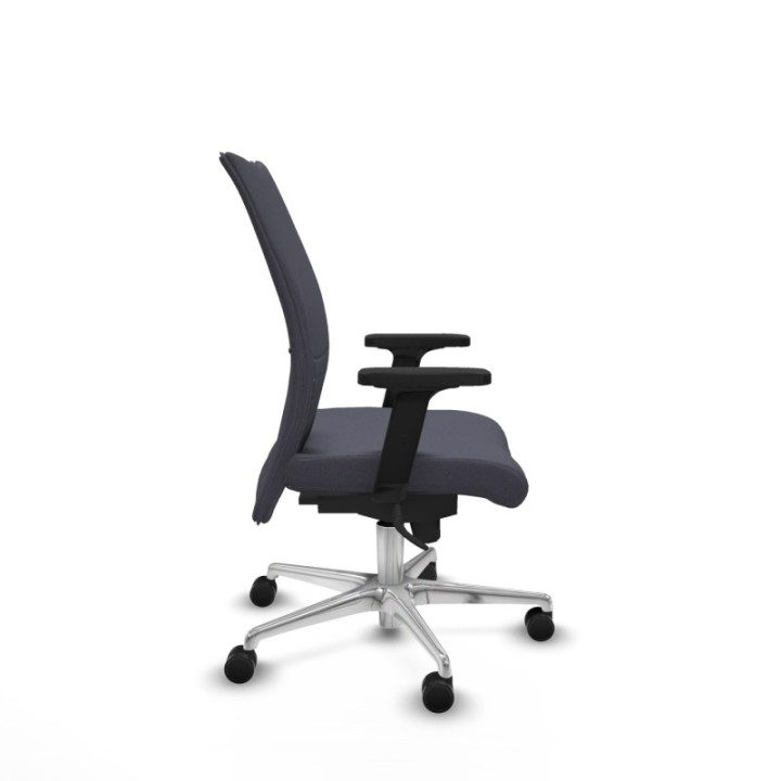 Albacete confidente sincro bali gris oscuro brazos 2D base aluminio ruedas 65 mm nailon