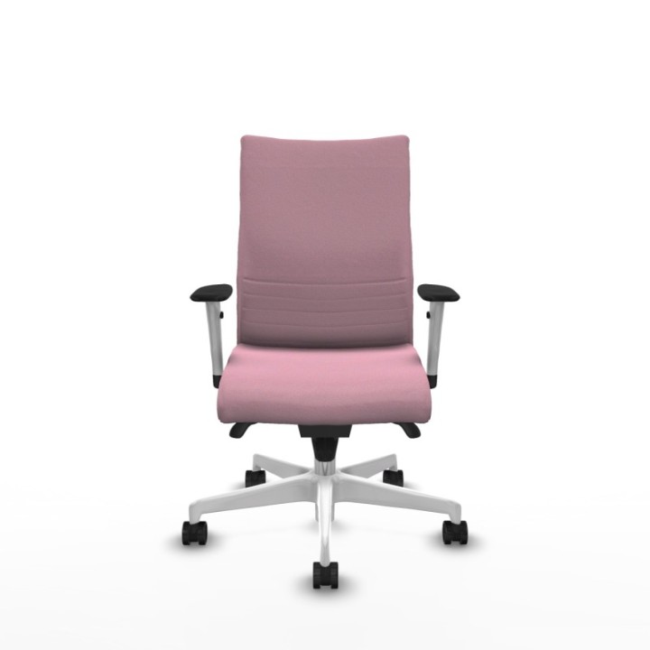 Albacete confidente sincro bali rosa brazos 1D blancos base blanca ruedas 65 mm nailon