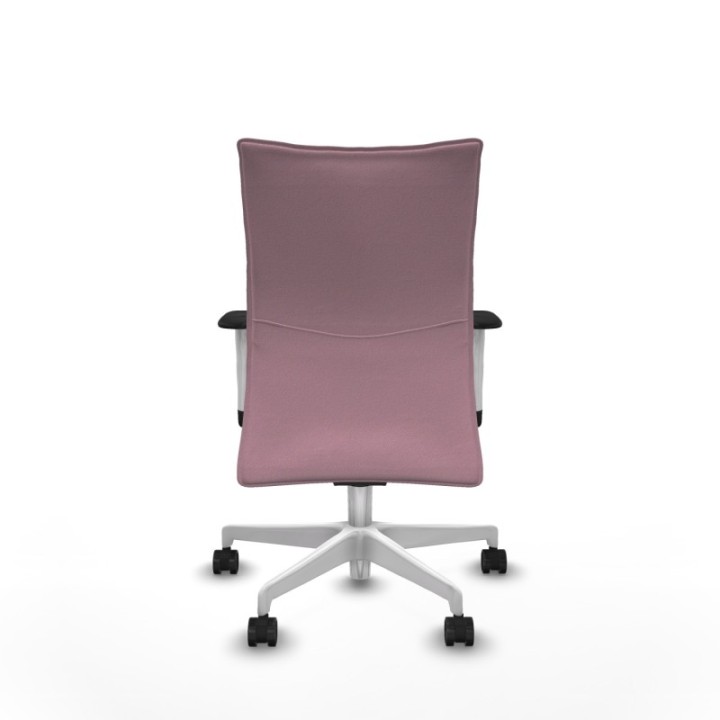 Albacete confidente sincro bali rosa brazos 1D blancos base blanca ruedas 65 mm nailon