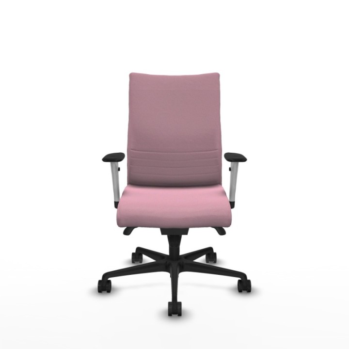 Albacete confidente sincro bali rosa brazos 1D blancos base nailon ruedas 65 mm nailon