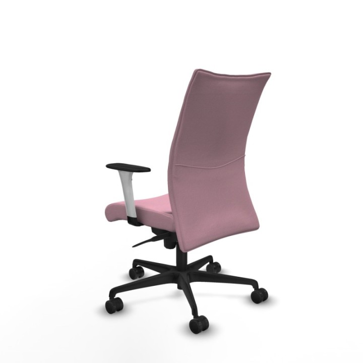 Albacete confidente sincro bali rosa brazos 1D blancos base nailon ruedas 65 mm nailon