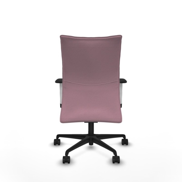 Albacete confidente sincro bali rosa brazos 1D blancos base nailon ruedas 65 mm nailon