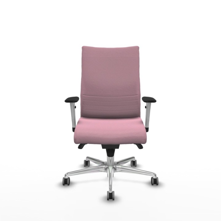 Albacete confidente sincro bali rosa brazos 1D blancos base aluminio ruedas 65mm engomadas