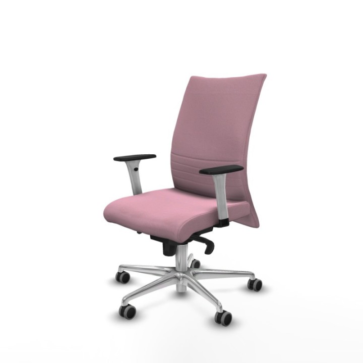 Albacete confidente sincro bali rosa brazos 1D blancos base aluminio ruedas 65mm engomadas