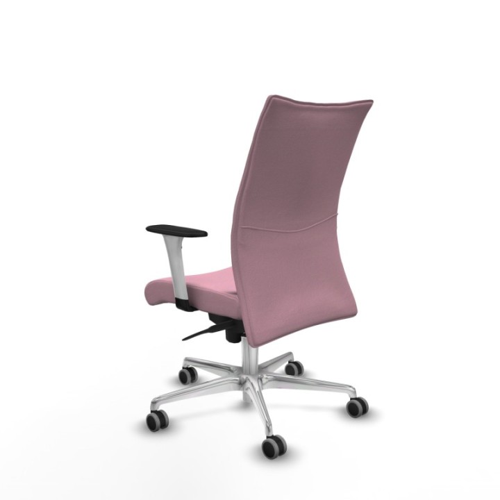 Albacete confidente sincro bali rosa brazos 1D blancos base aluminio ruedas 65mm engomadas