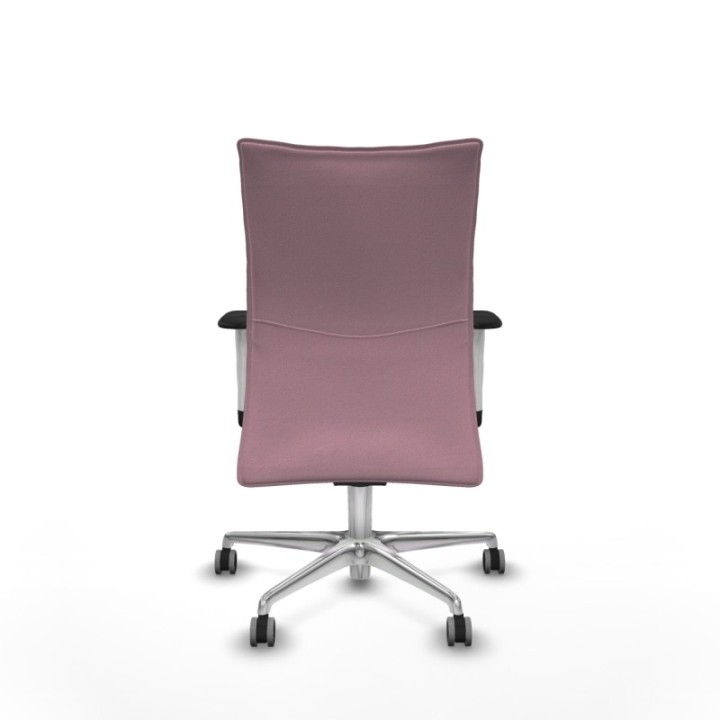 Albacete confidente sincro bali rosa brazos 1D blancos base aluminio ruedas 65mm engomadas