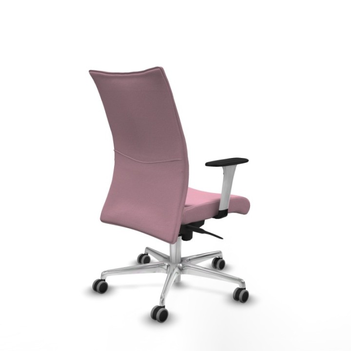 Albacete confidente sincro bali rosa brazos 1D blancos base aluminio ruedas 65mm engomadas