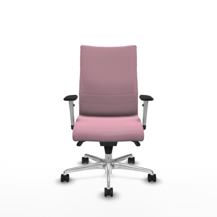 Albacete confidente sincro bali rosa brazos 1D blancos base aluminio ruedas 65 mm nailon