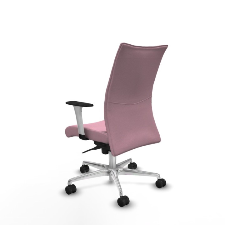 Albacete confidente sincro bali rosa brazos 1D blancos base aluminio ruedas 65 mm nailon