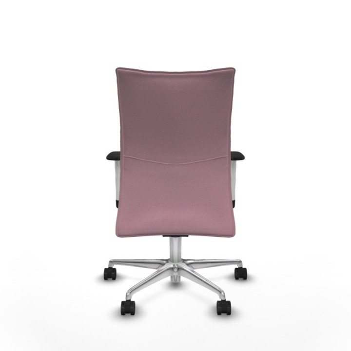 Albacete confidente sincro bali rosa brazos 1D blancos base aluminio ruedas 65 mm nailon