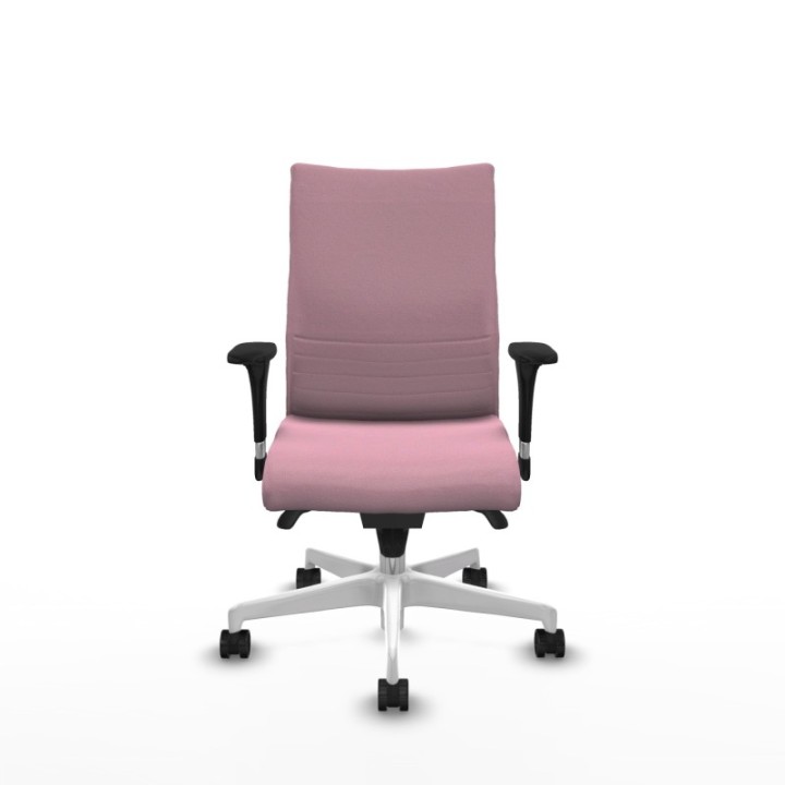 Albacete confidente sincro bali rosa brazos 1D base blanca ruedas 65 mm nailon