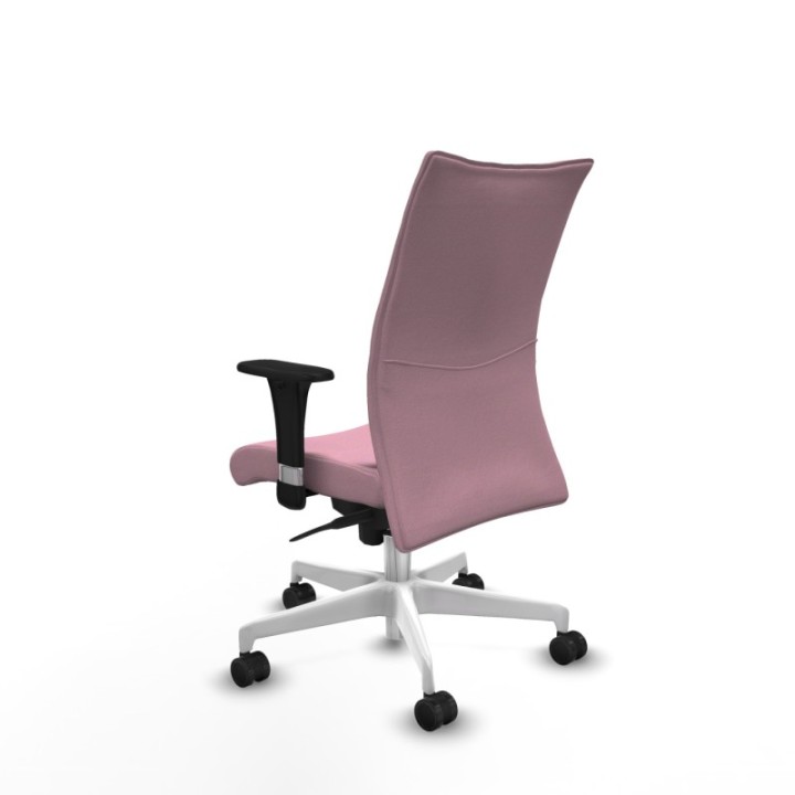 Albacete confidente sincro bali rosa brazos 1D base blanca ruedas 65 mm nailon