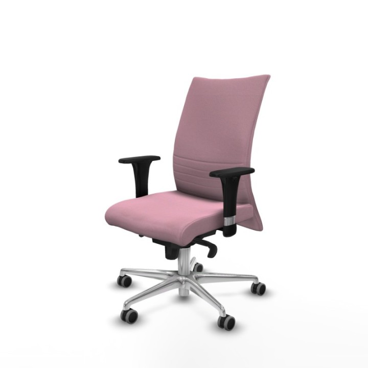 Albacete confidente sincro bali rosa brazos 1D base aluminio ruedas 65mm engomadas