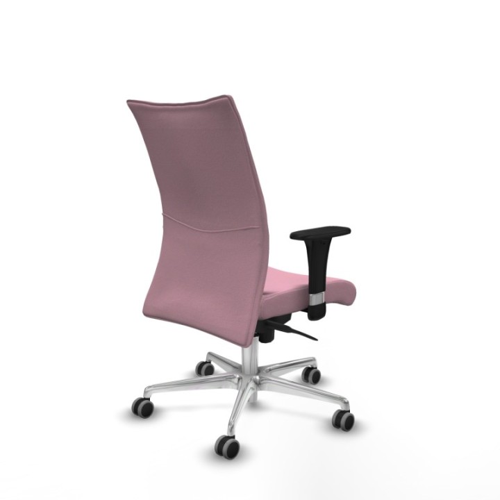 Albacete confidente sincro bali rosa brazos 1D base aluminio ruedas 65mm engomadas