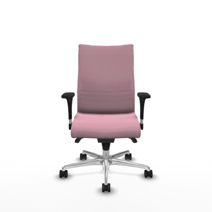 Albacete confidente sincro bali rosa brazos 1D base aluminio ruedas 65 mm nailon